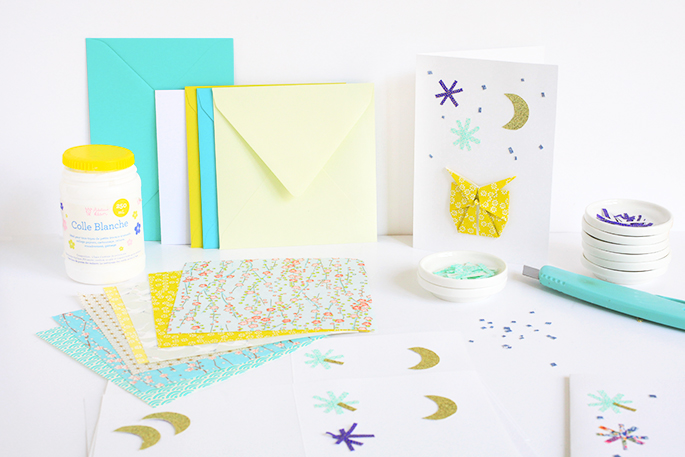 Do it yourself : jolie carte avec un petit hiboux en origami sur le blog d'Adeline Klam 